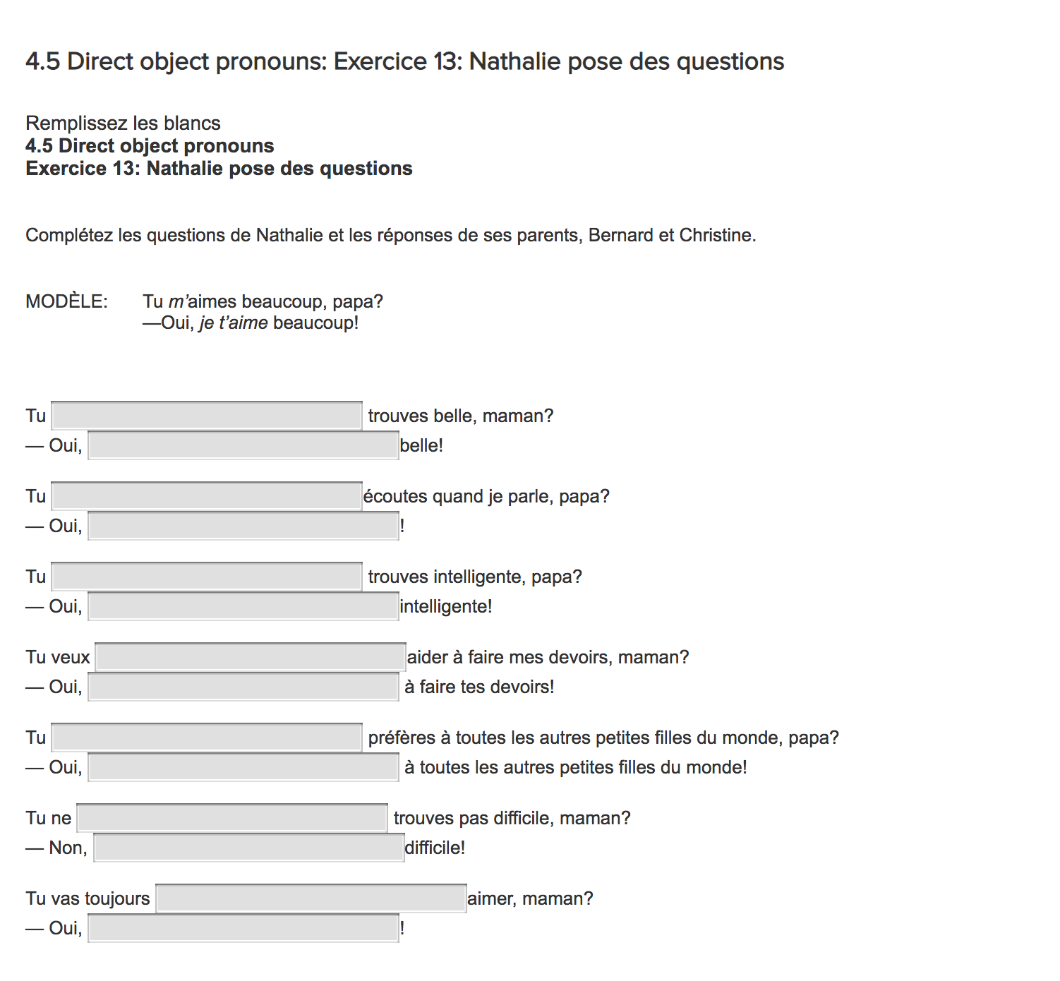I need help with the following sentences in