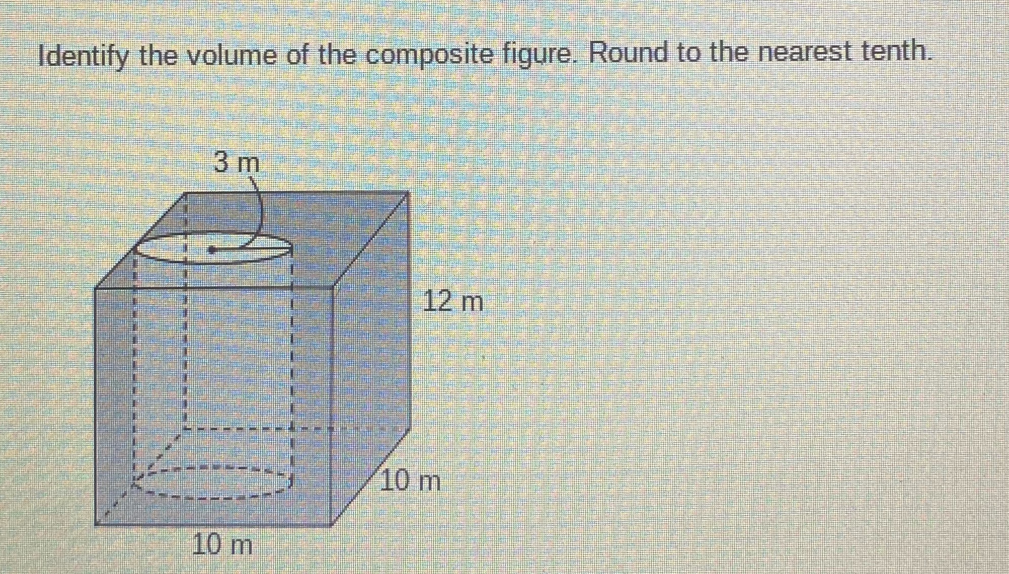 Geometry Identify the volume of the composite