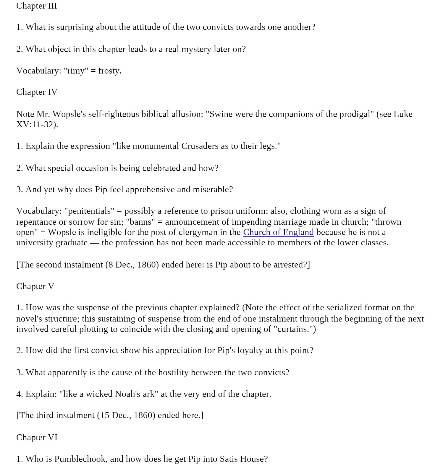 Chapter III 1. What is surprising about the