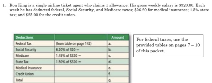 I need help on this one anyone ? 1. Ron King is a