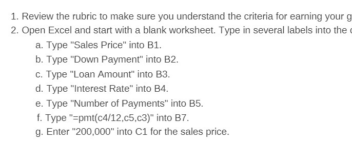 1. Review the rubric to make sure you understand