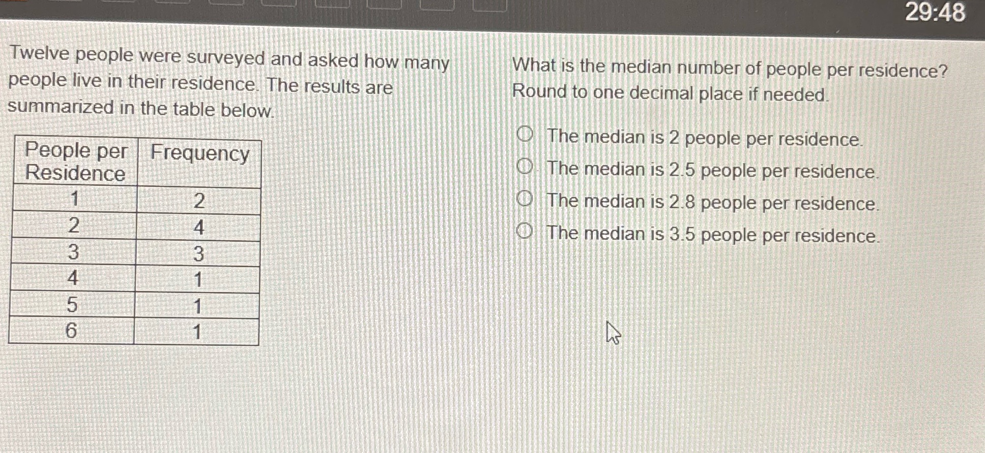29:48 Twelve people were surveyed and asked how