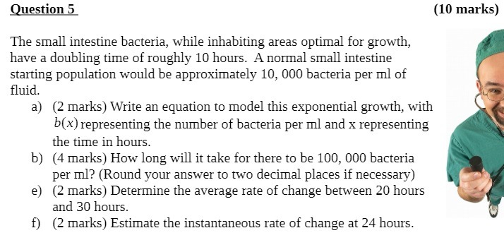 Question 5 (10 marks) The small intestine