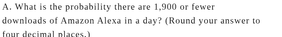 A. What is the probability there are 1,900 or