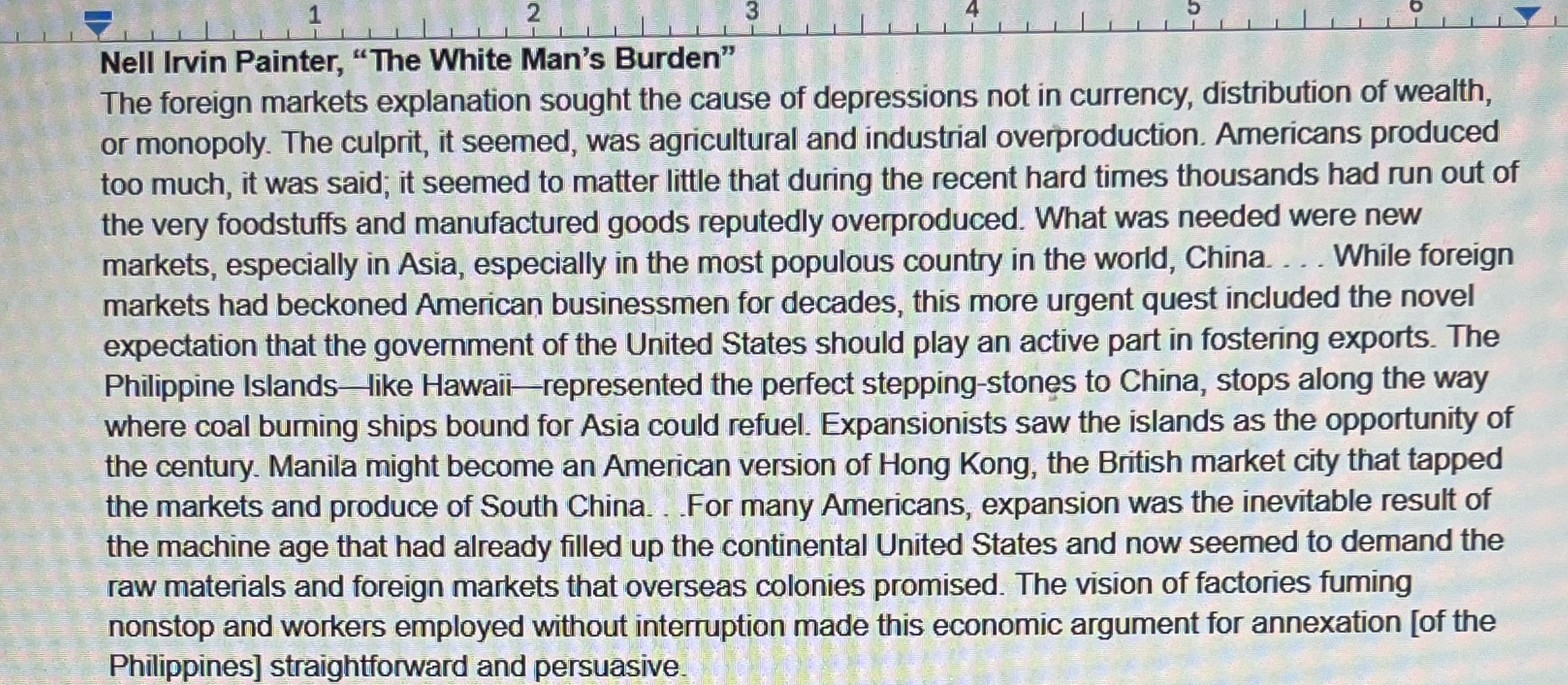 Identify the author's method of analysis