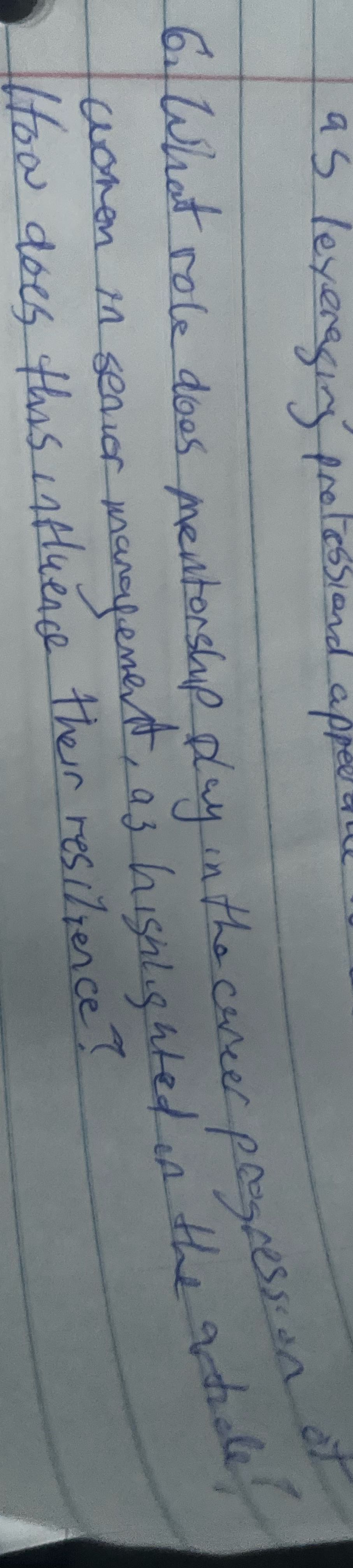 as leveraging professiond app 6 What role does