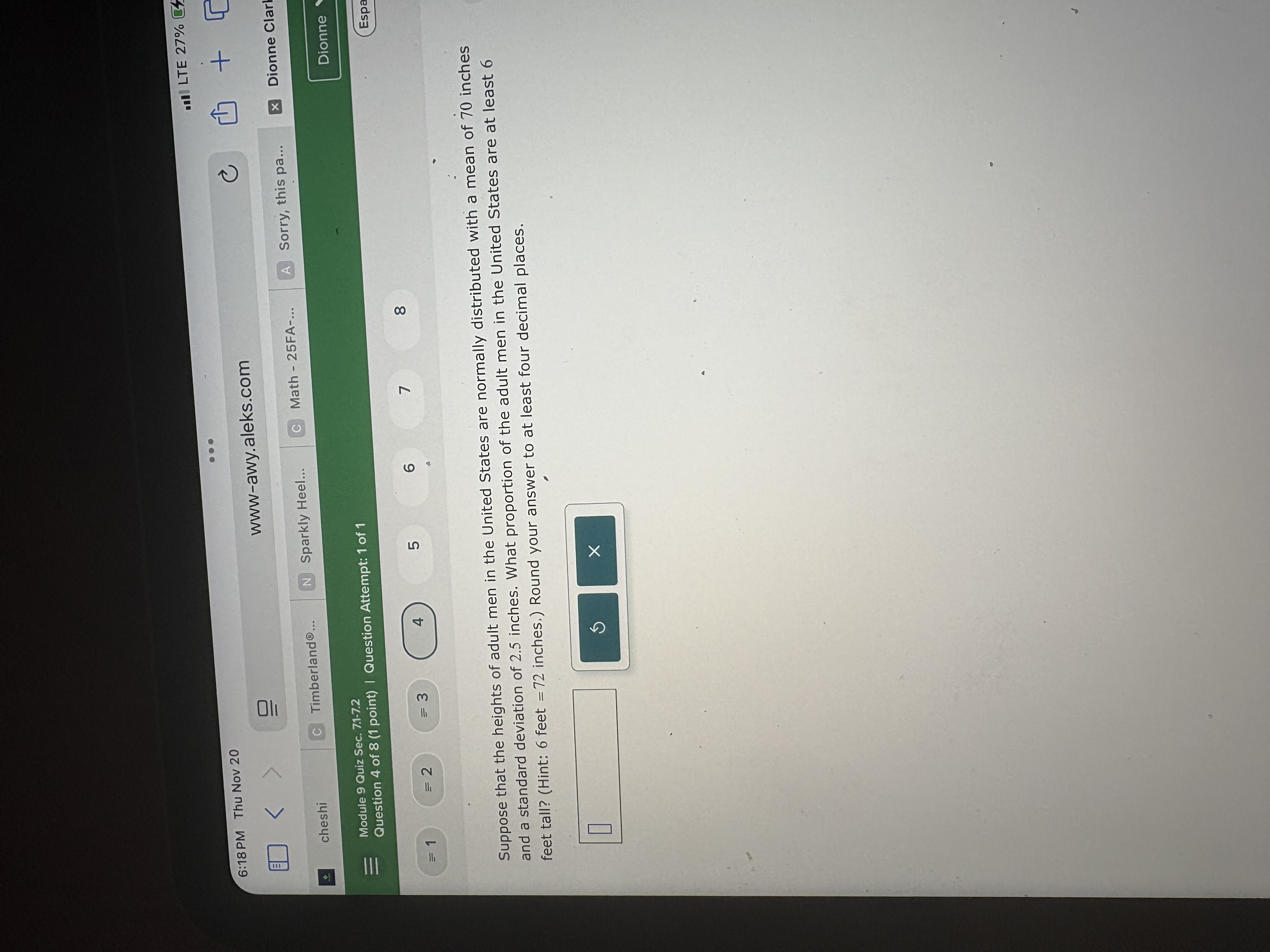 . . . . LTE 27% 6:18 PM Thu Nov 20
