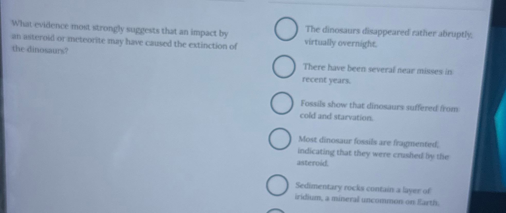 solve The dinosaurs disappeared rather abruptly