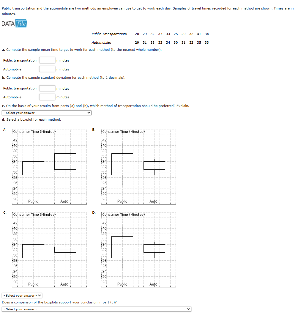 Public transportation and the automobile are two