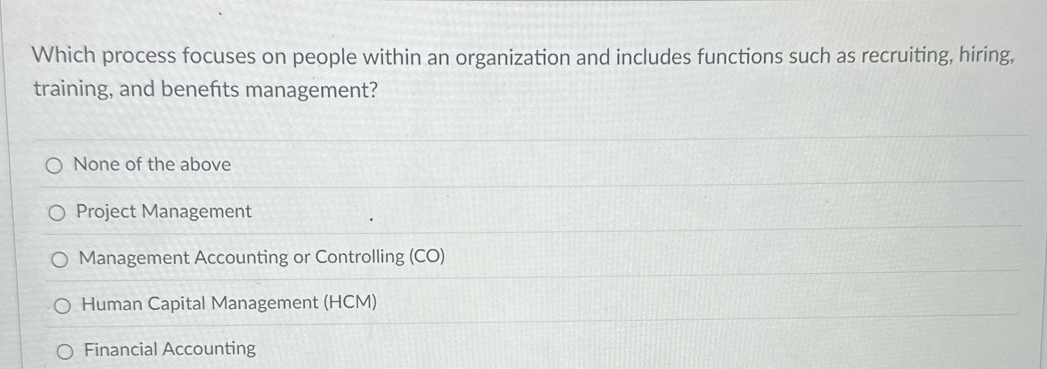 Which process focuses on people within an