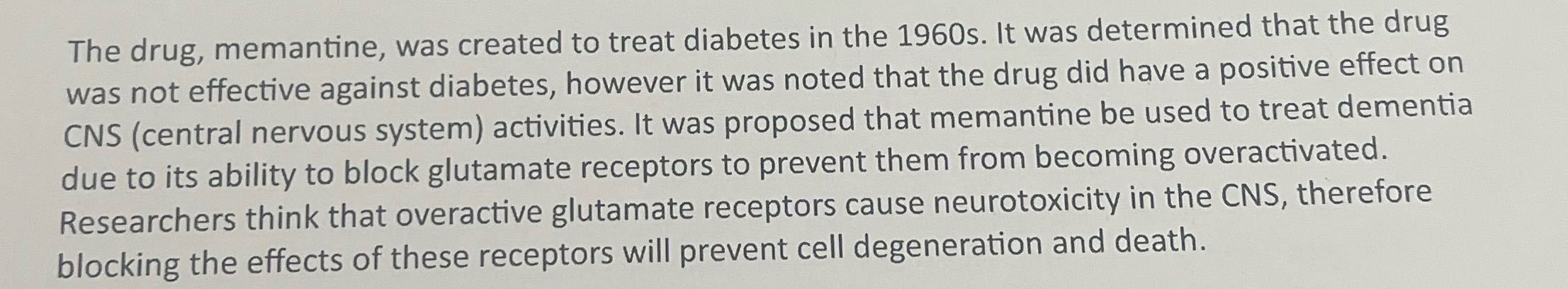 How would you test this prediction? The drug,