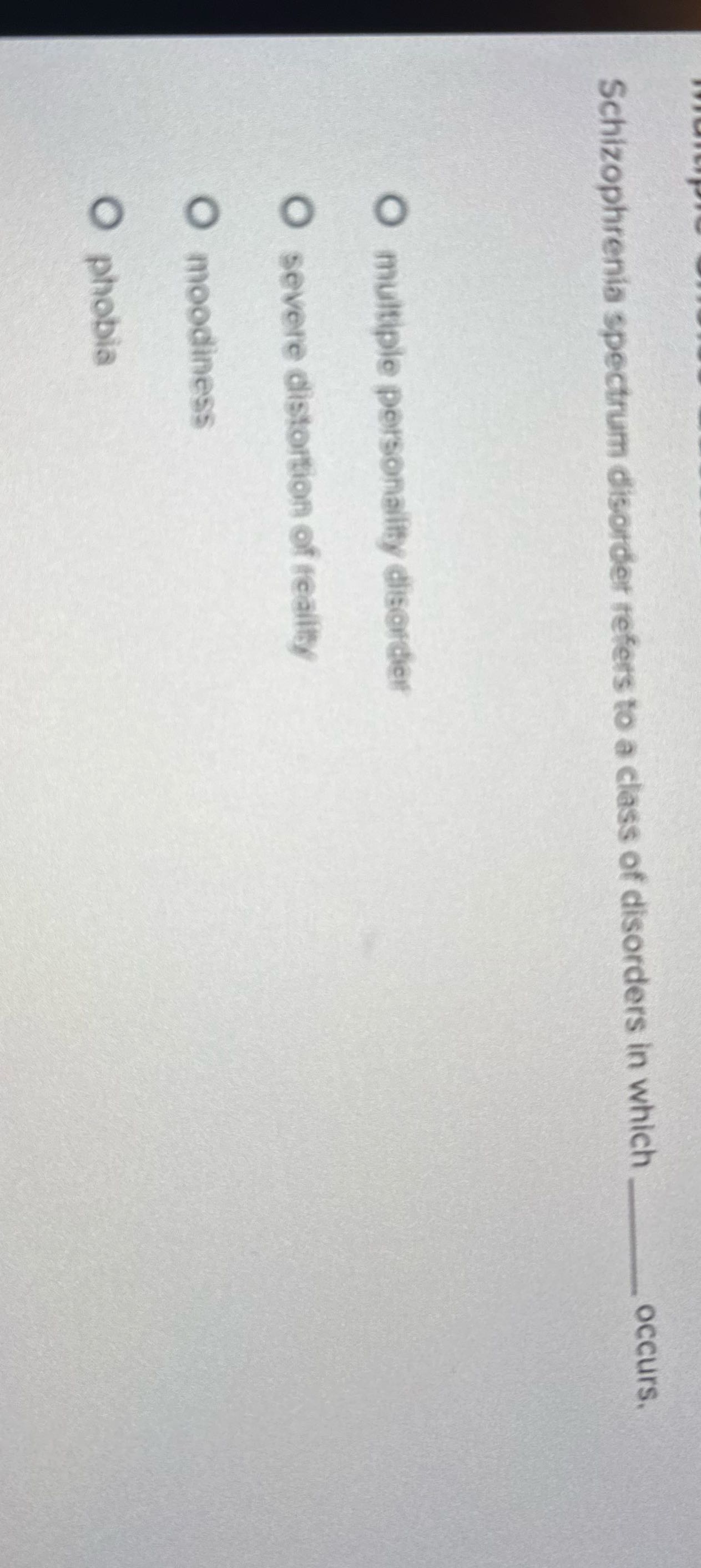 solve Schizophrenia spectrum disorder refers to a