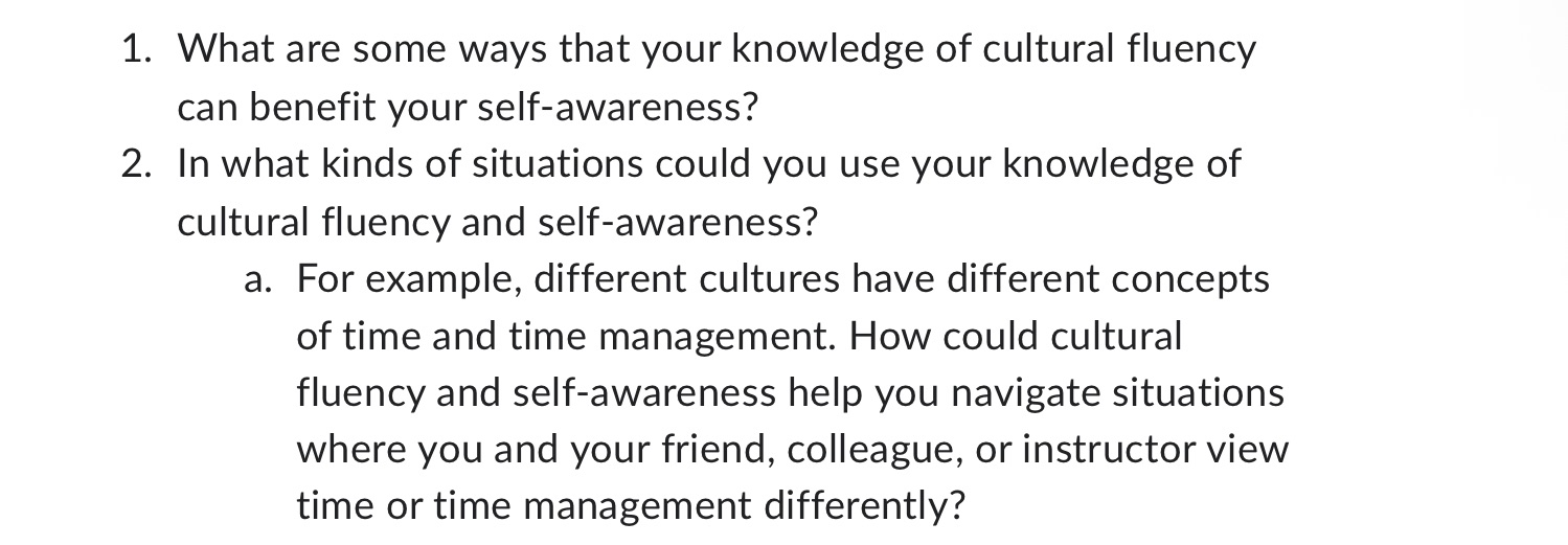 . What are some ways that your knowledge of