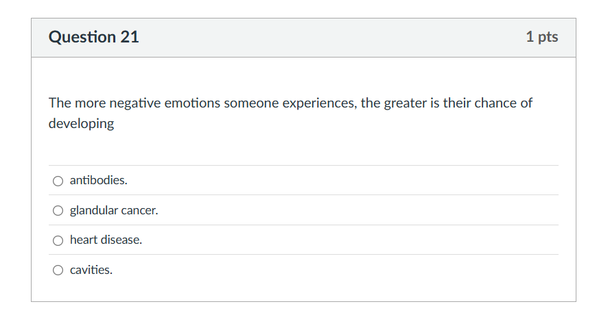 solve Question 21 1 pts The more negative