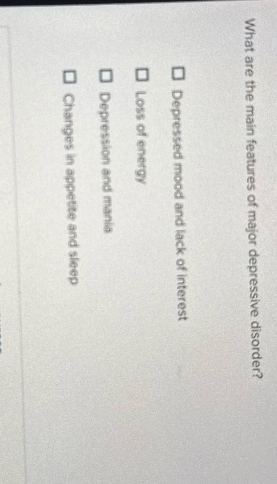 solve What are the main features of major