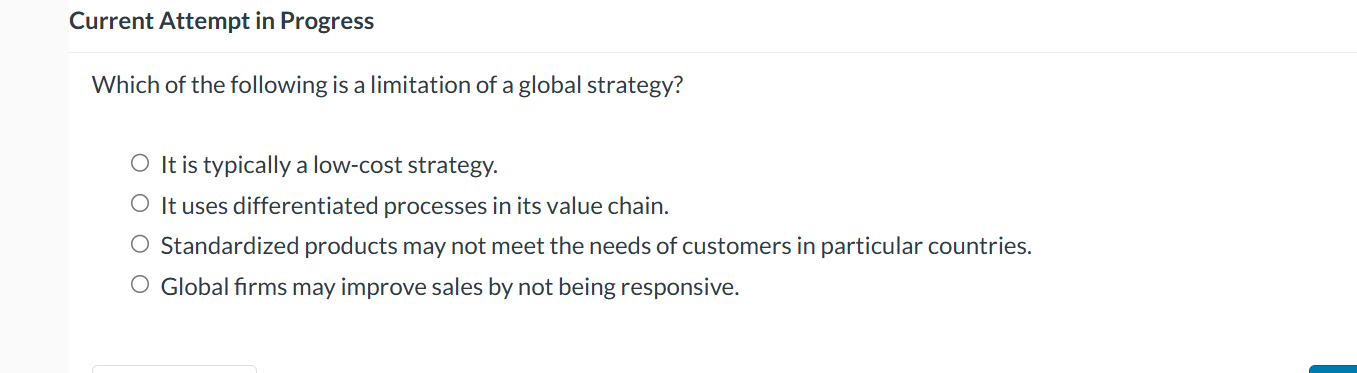 sove Current Attempt in Progress Which of the