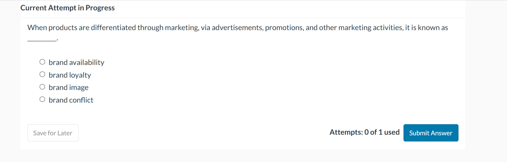 solve Current Attempt in Progress When products