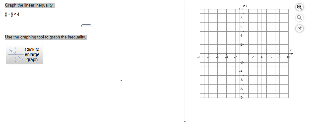 content area top left Part 1 Graph the linear