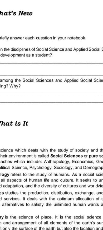 the question hat's New riefly answer each