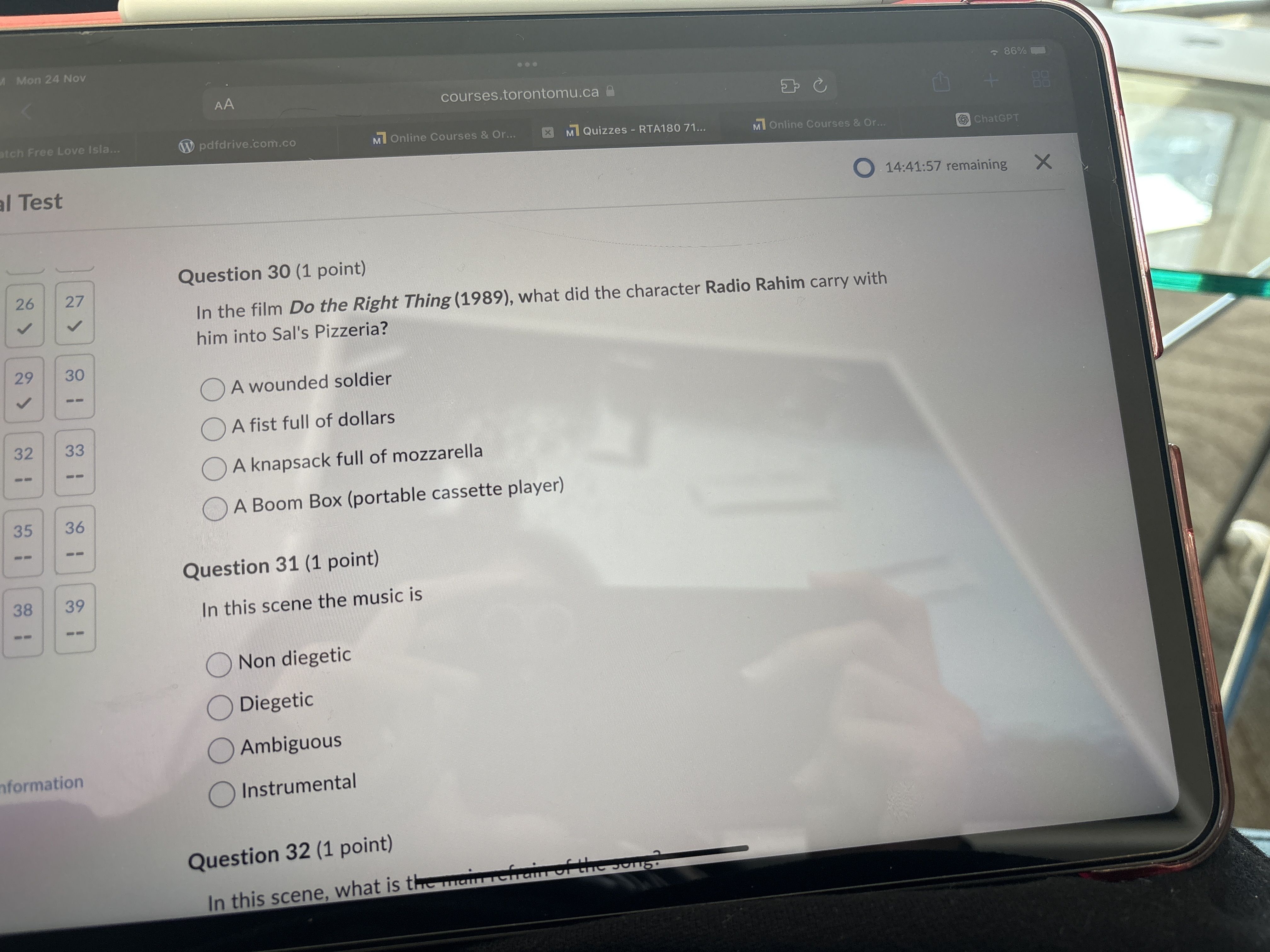 Mon 24 Nov 86% AA courses.torontomu:ca a tch Free