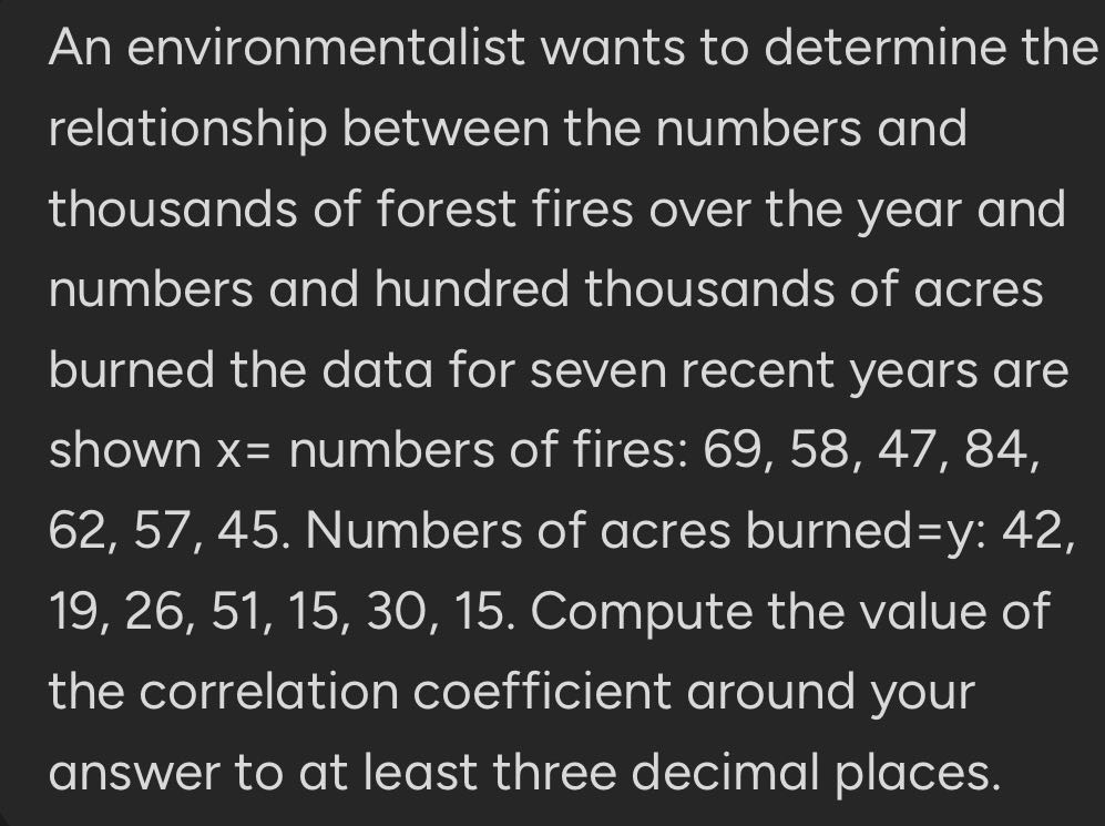 What does r equal An environmentalist wants to