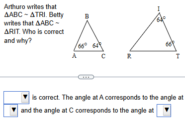 Arthuro writes that AABC ~ ATRI. Betty B writes