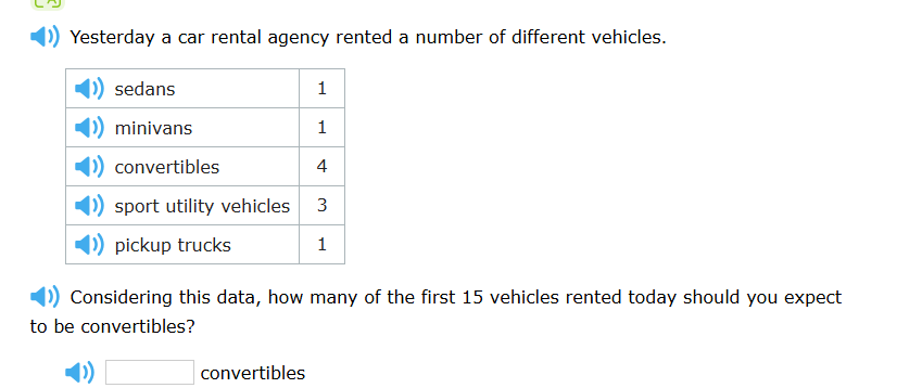 Yesterday a car rental agency rented a number of