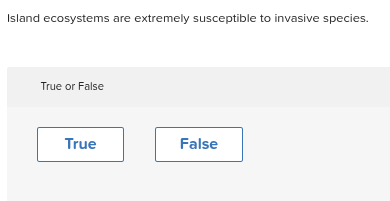 Island ecosystems are extremely susceptible to