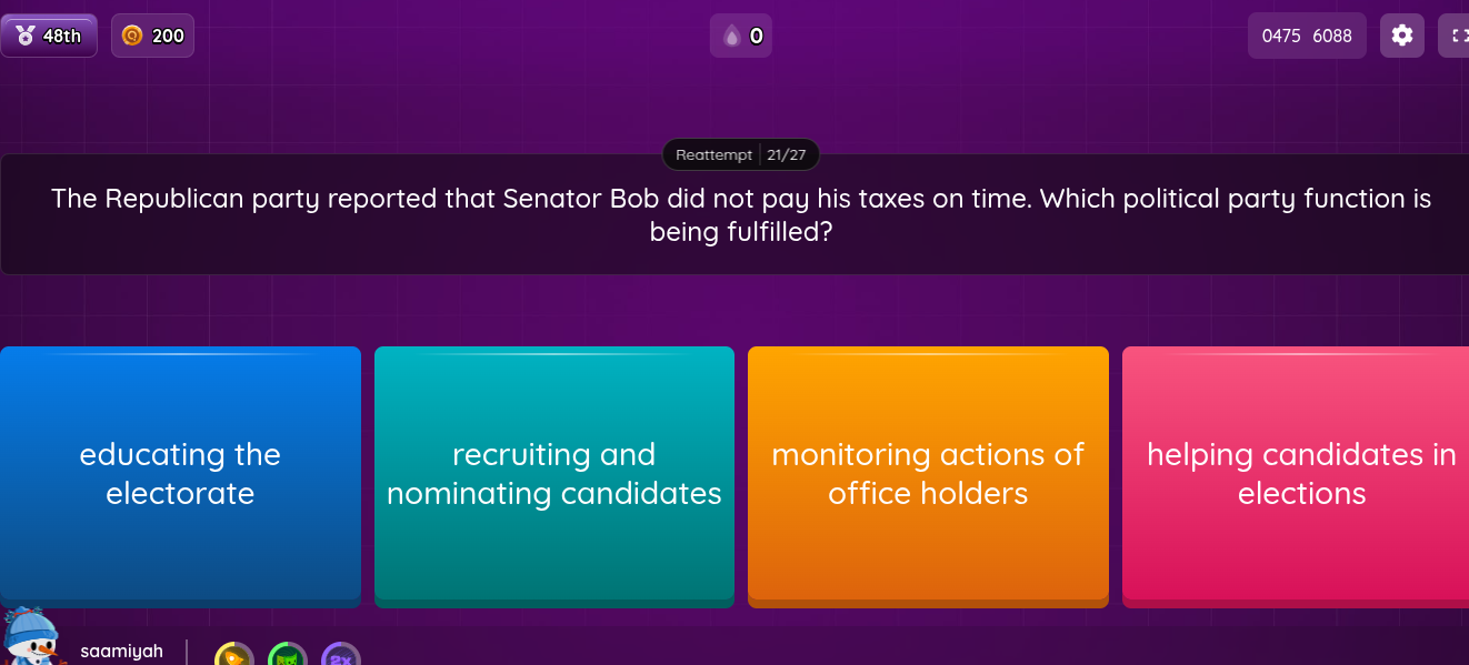 8 48th 200 O 0475 6088 Reattempt 21/27 The