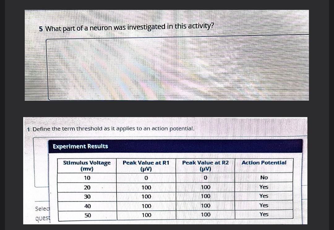 use the data to answer the question 5 What part