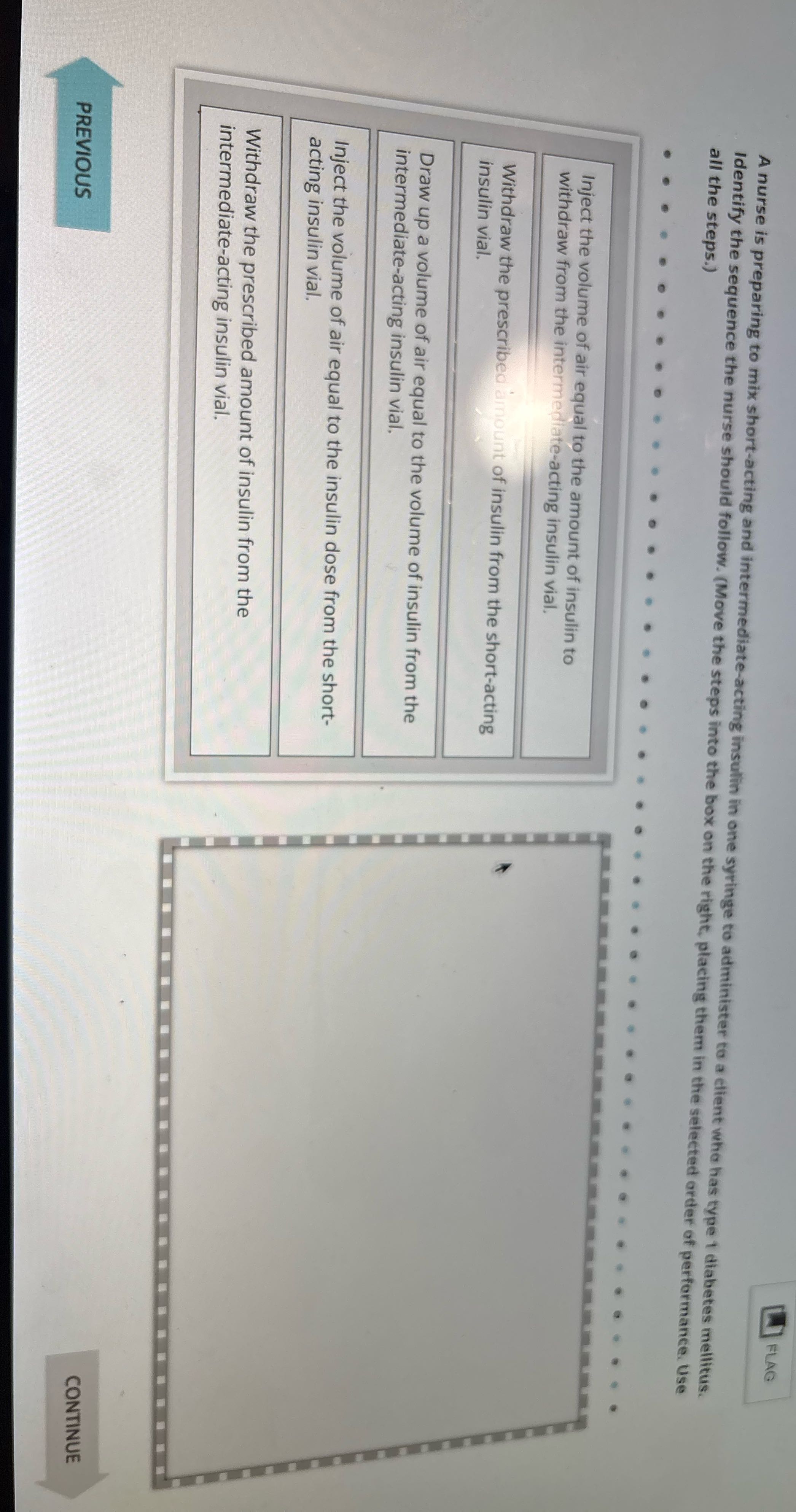 Tv FLAG A nurse is preparing to mix short-acting