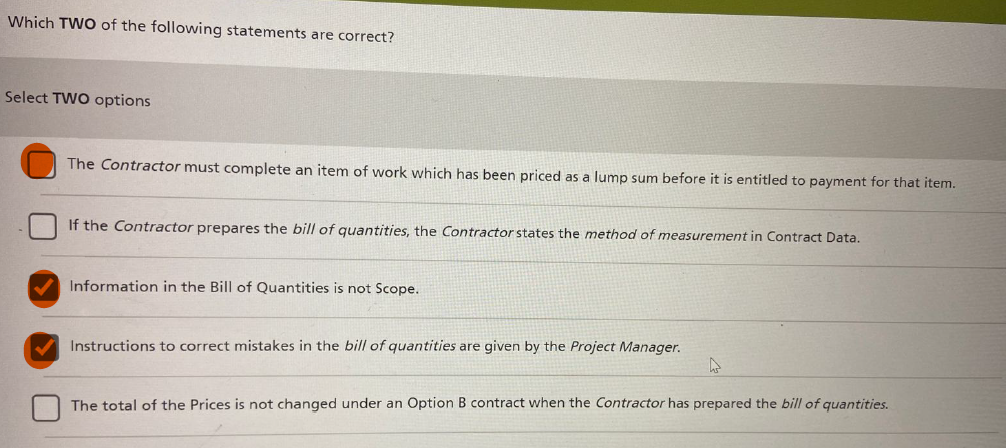correct statements based on nec4 Which TWO of the