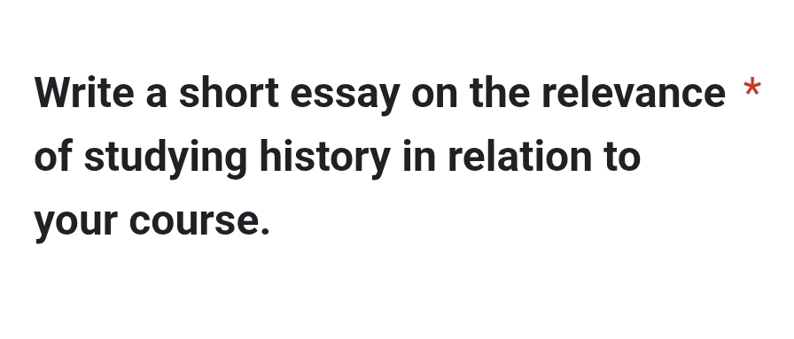 and this Write a short essay on the relevance *