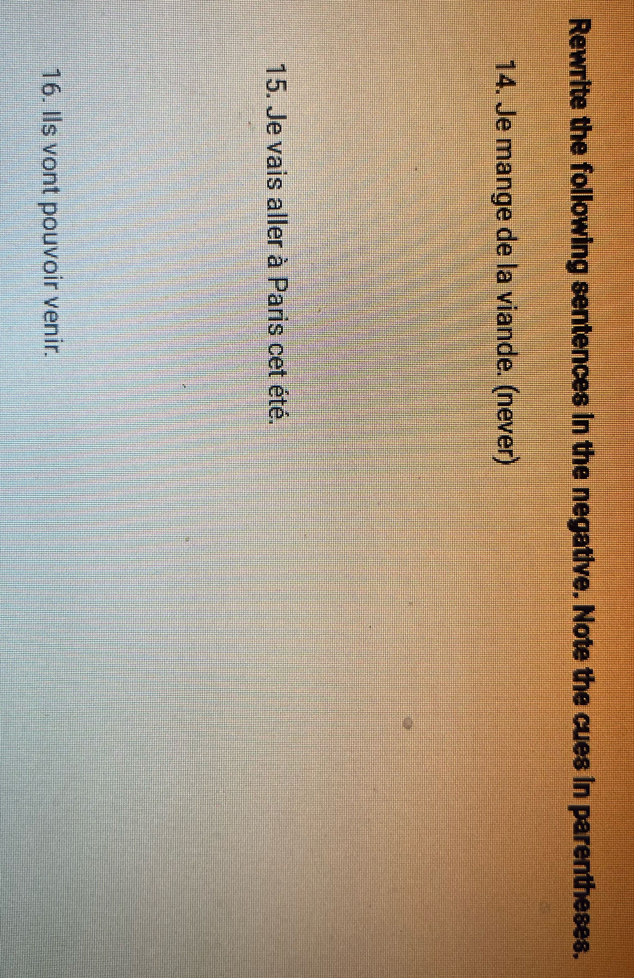 Make sure the answer is correct and in French