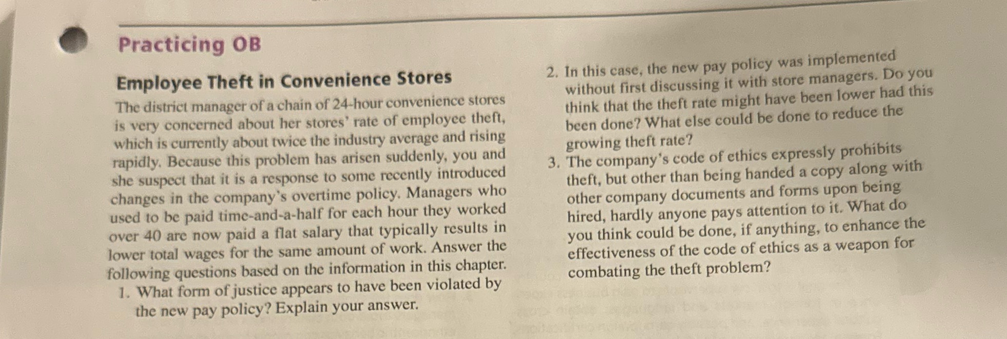 need help on these 3 questions Practicing OB