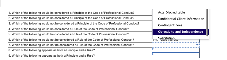 Can you help me with question 7? 1. Which of the