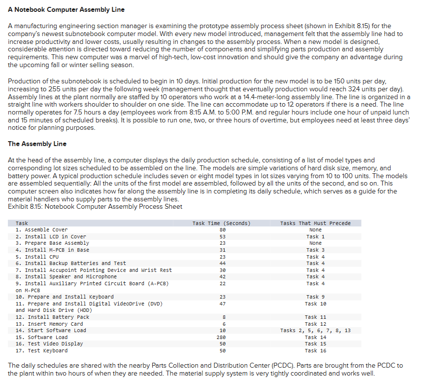 A Notebook Computer Assembly Line A manufacturing