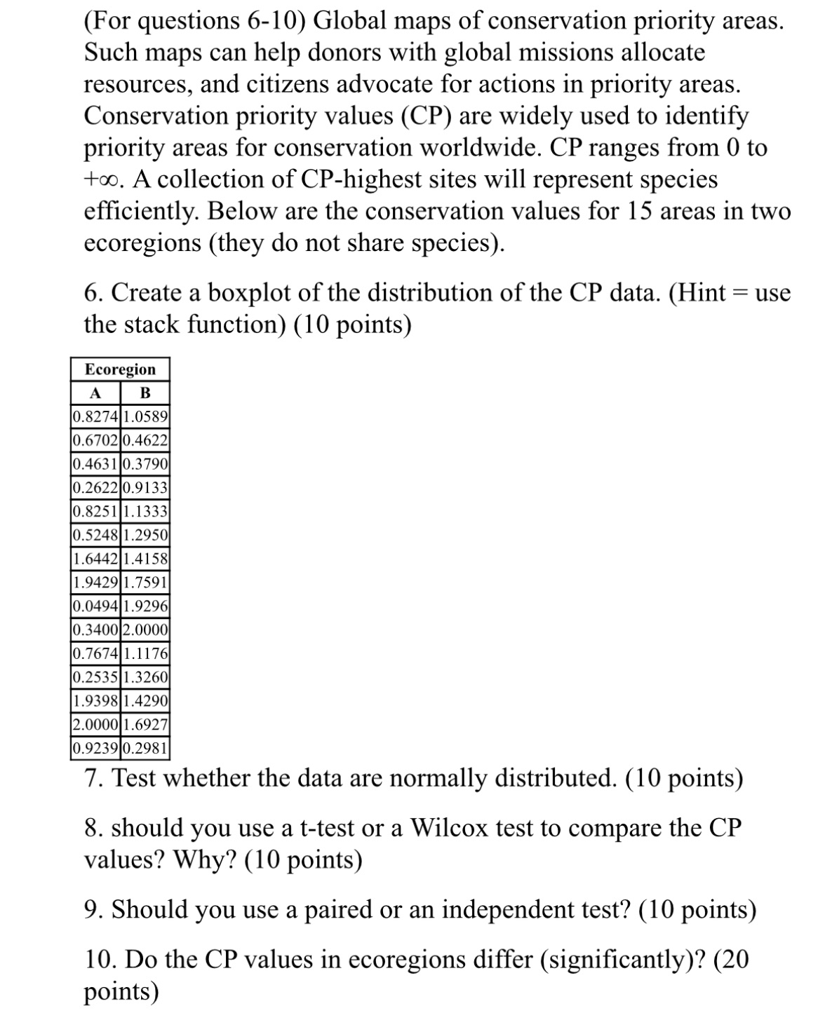 Help with these please (For questions 6-10)