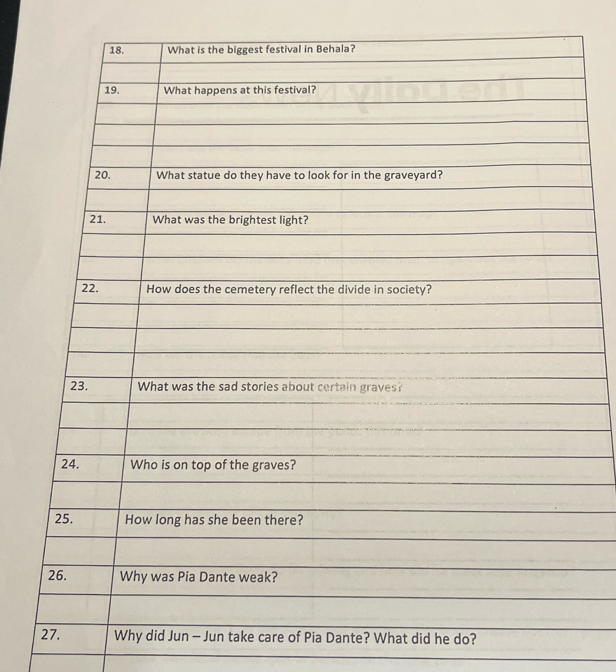Give me the answers to all these questions 20.