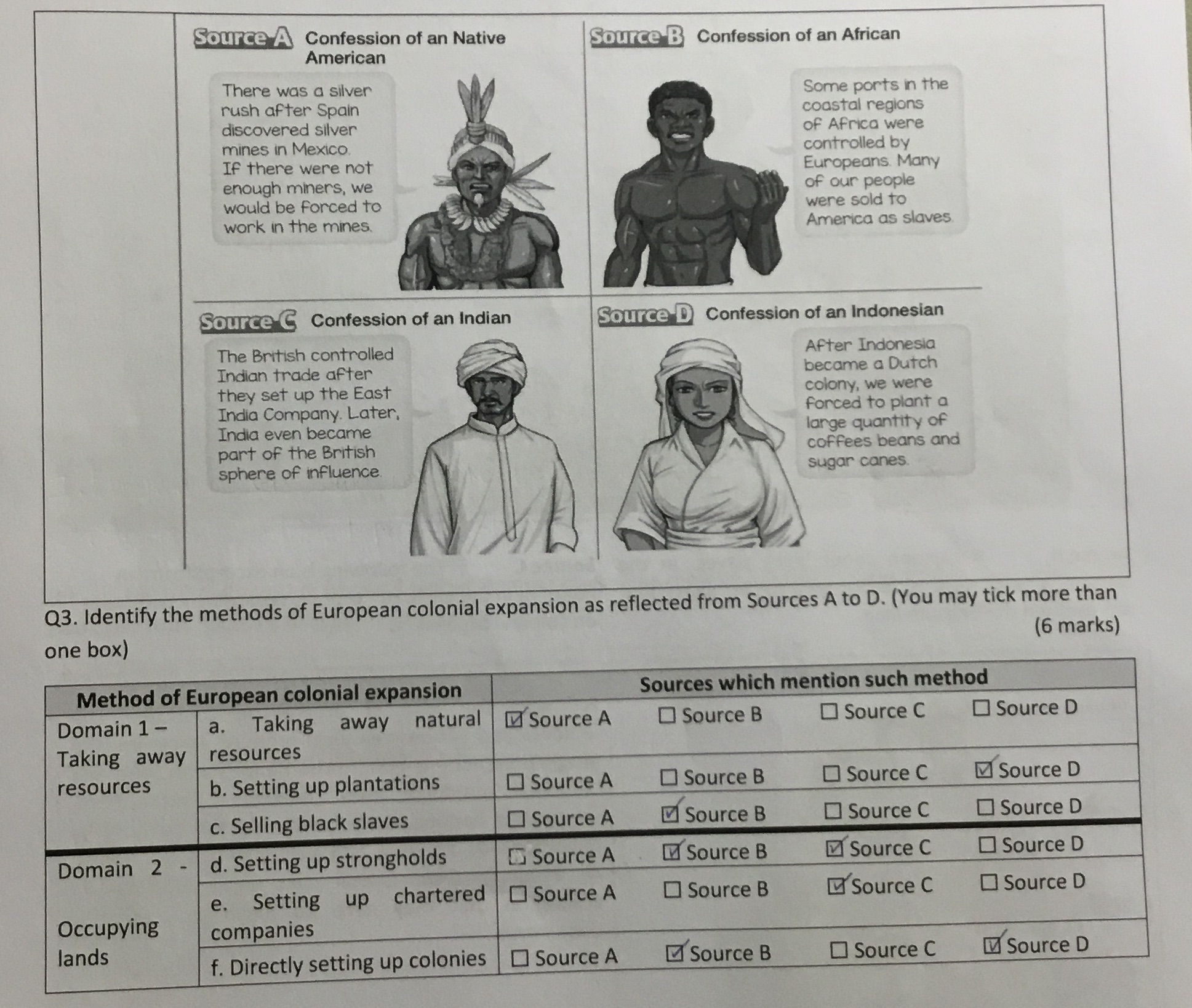 Source A Confession of an Native Source B