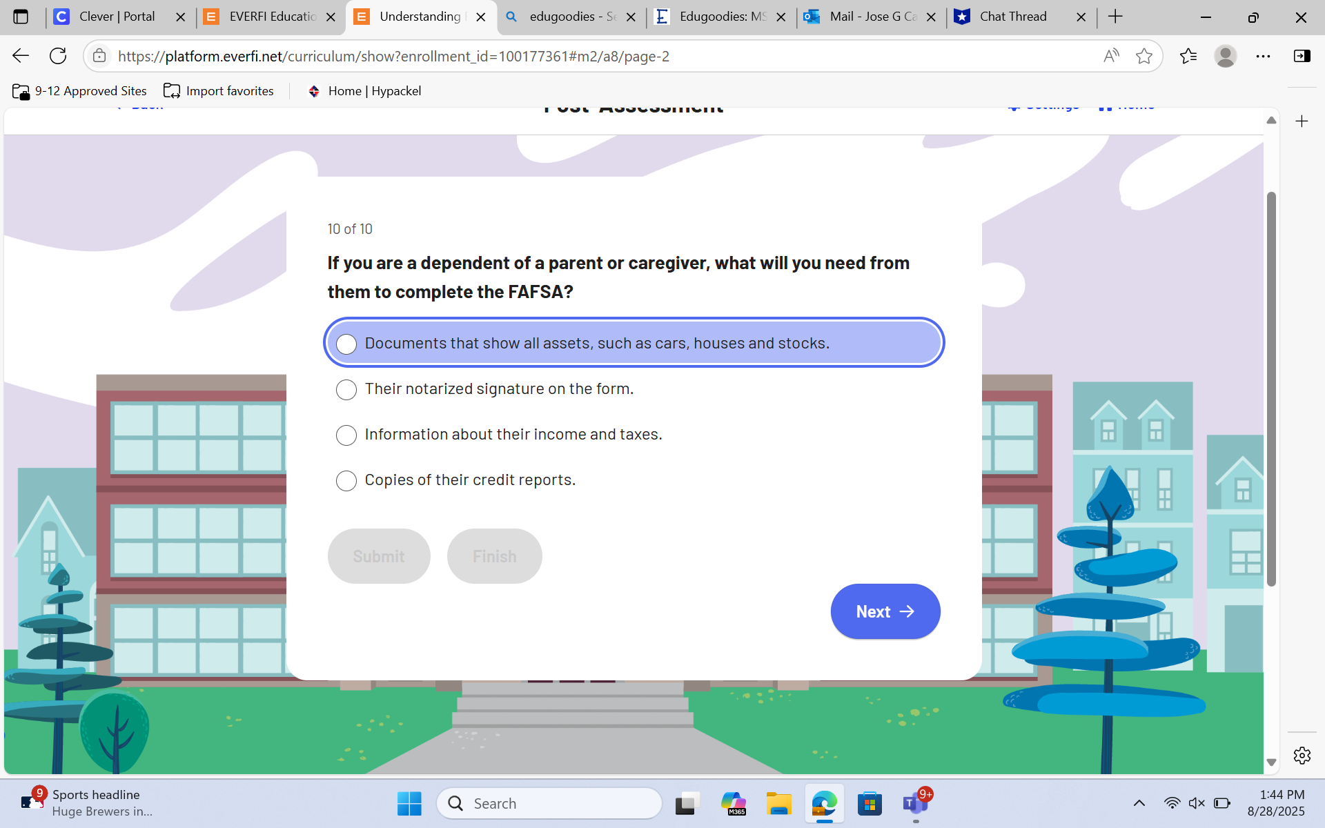solve it C Clever | Portal X E EVERFI Education X