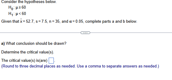 solve it Consider the hypotheses below. Hy: #260
