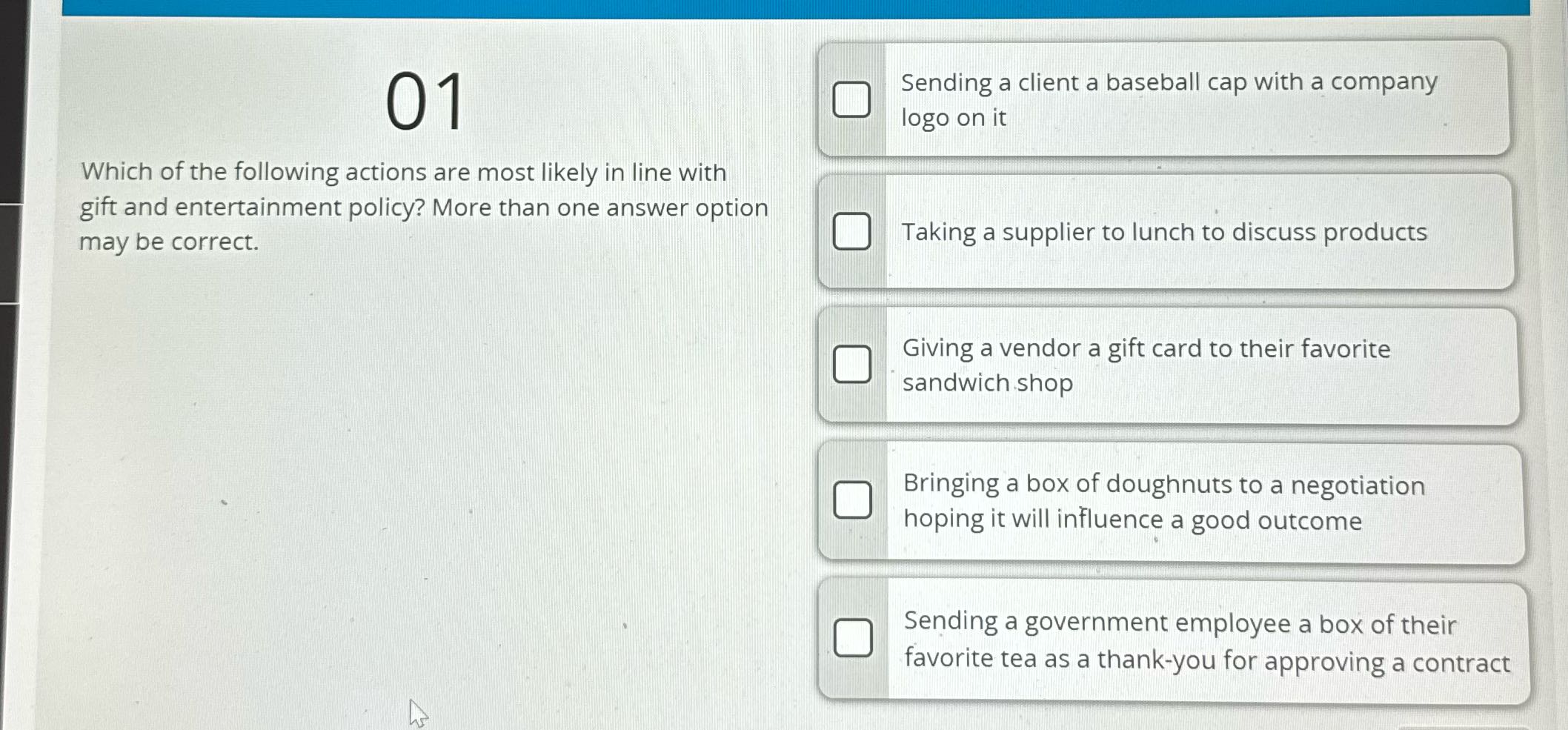 Solve 01 Sending a client a baseball cap with a