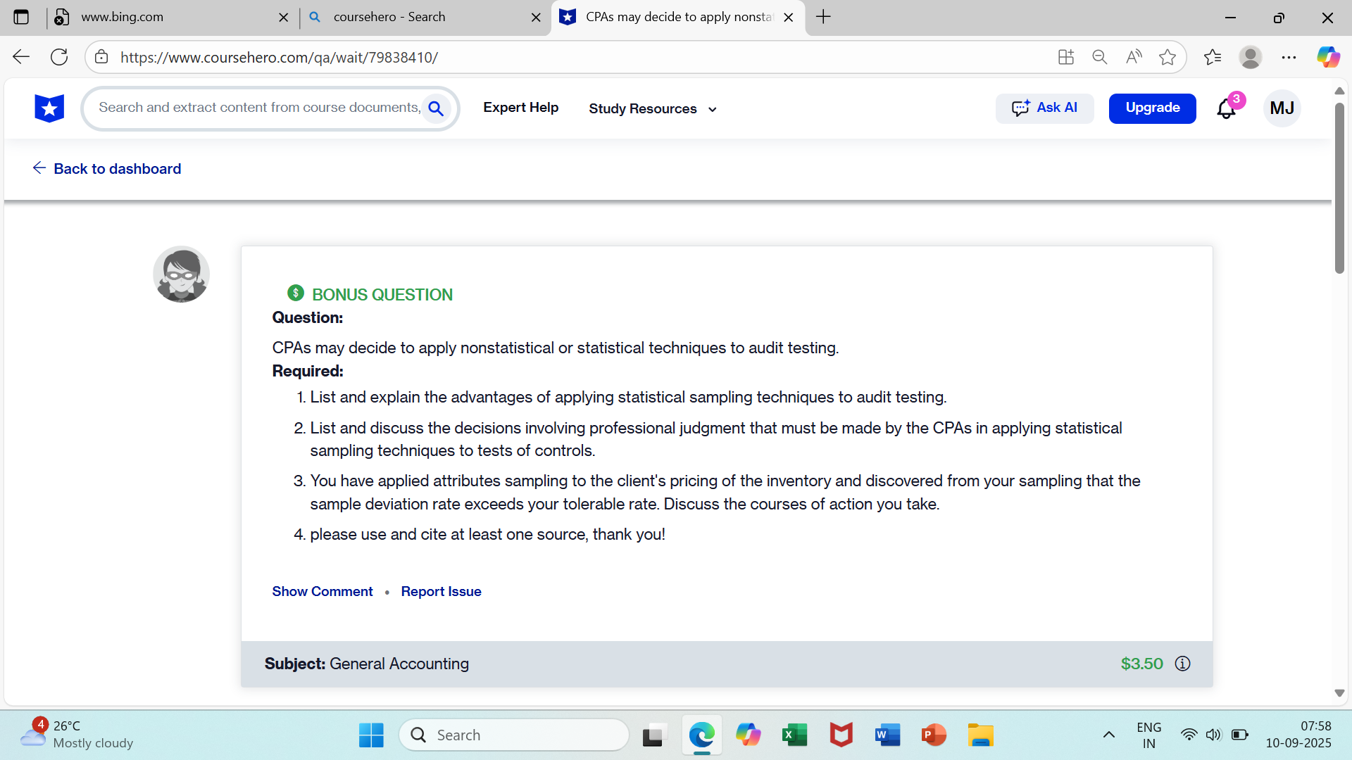 please @ www.bing.com x Q coursehero - Search X