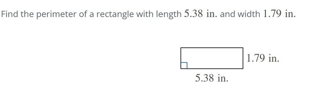 solve this Find the perimeter of a rectangle with