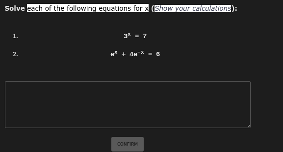 how to solve Solve each of the following