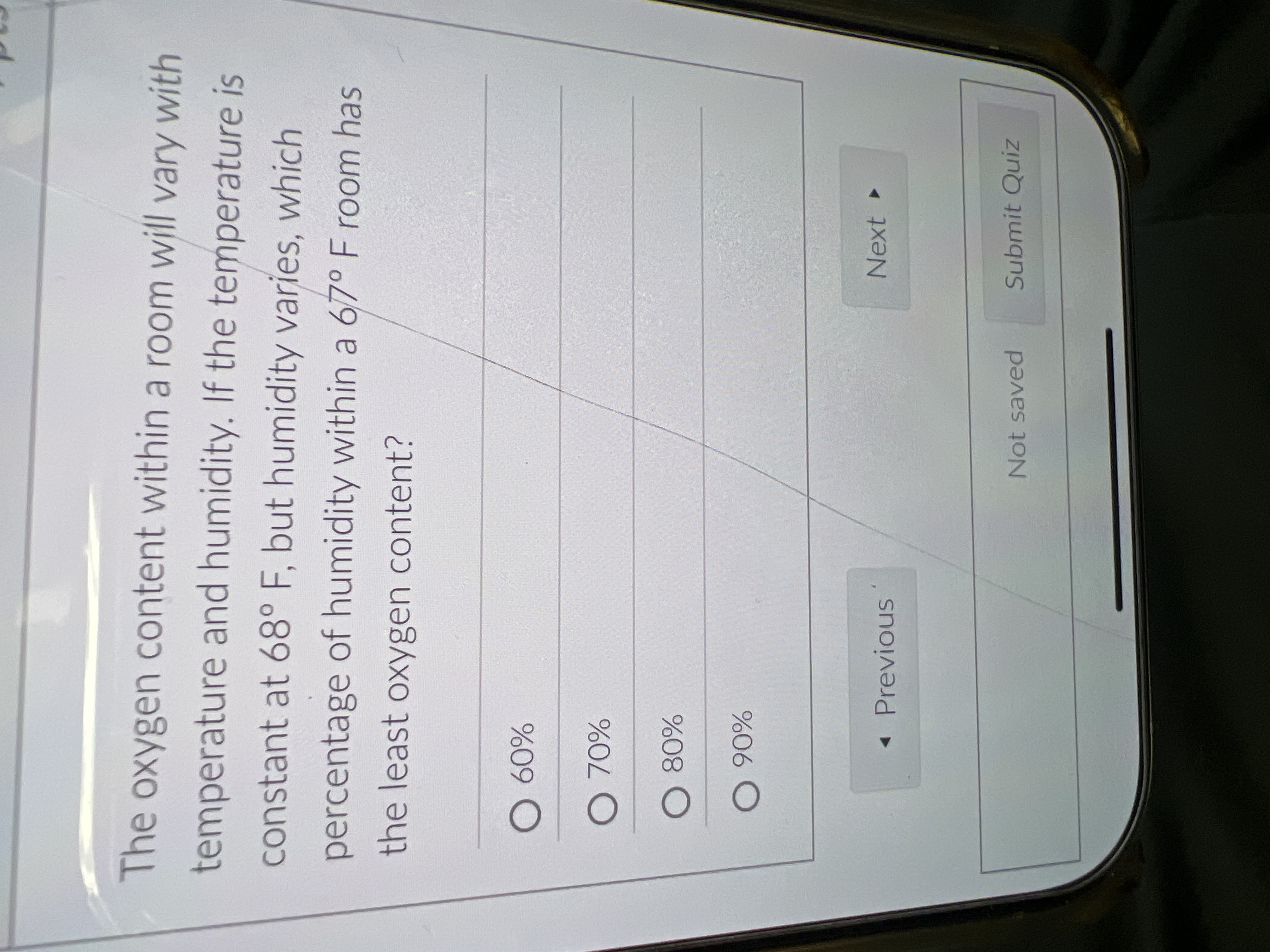 What is the correct answer The oxygen content