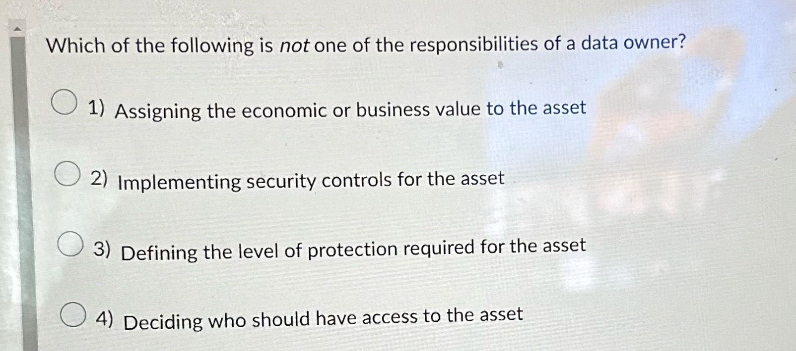 Solve Which of the following is not one of the