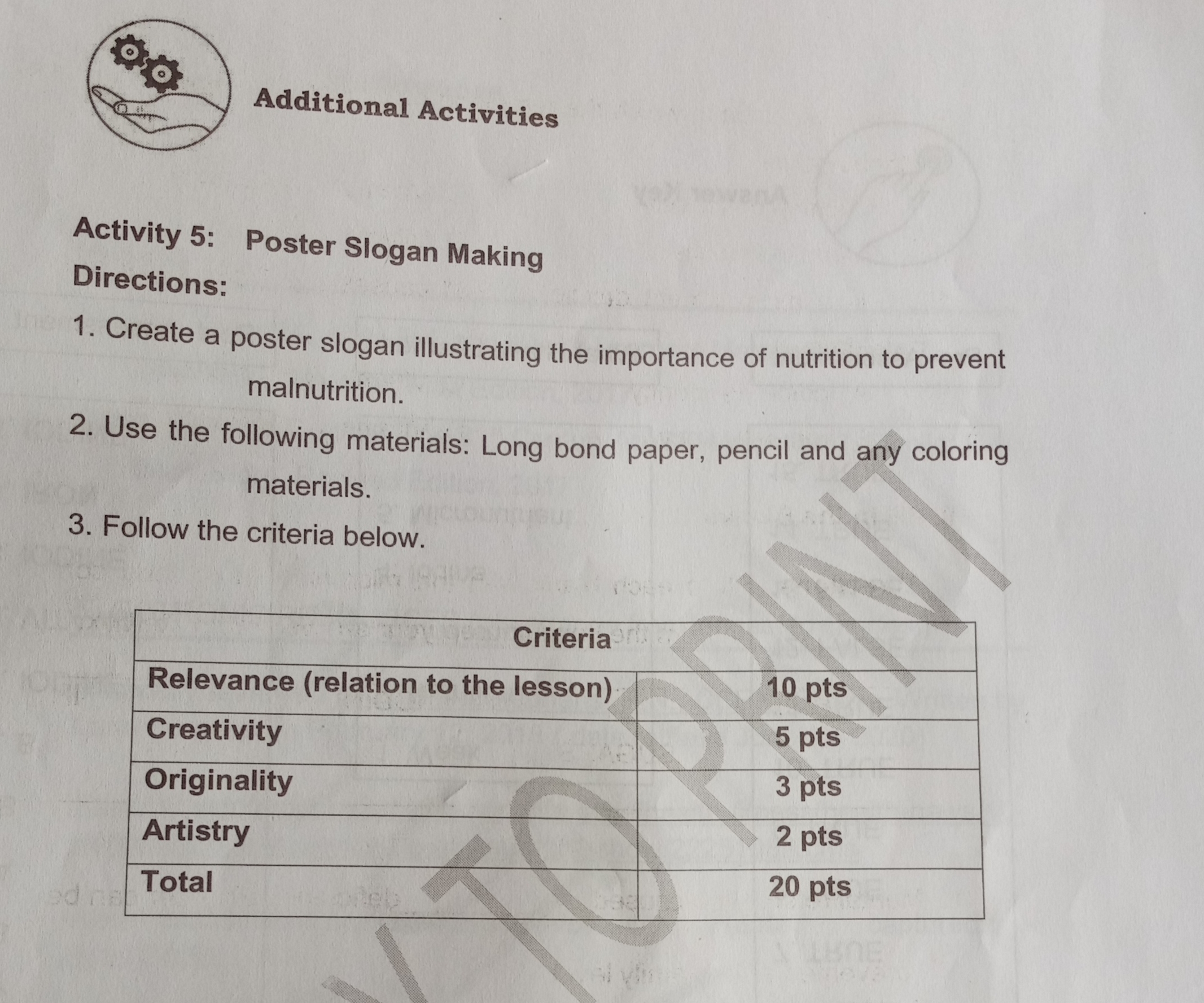 Can you please answer the question Additional