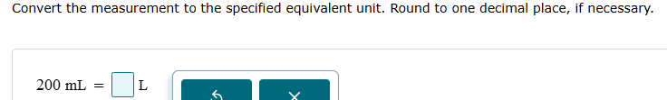 Convert the measurement to the specified